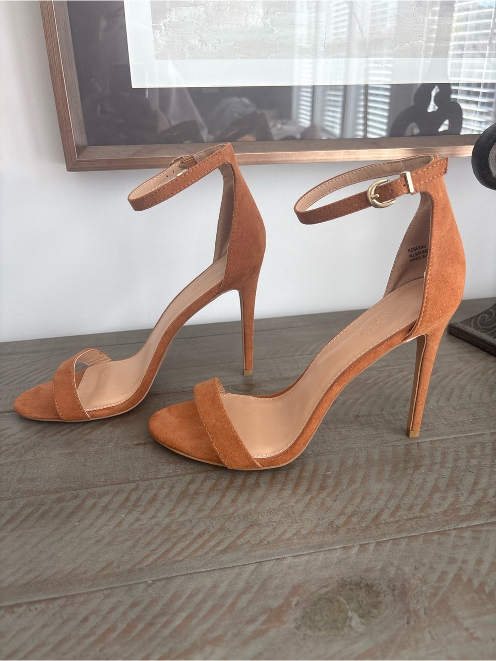 NWOT Suede Ankle-Strap Stiletto